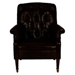 Tetrad Harris Tweed Flynn Leather Armchair Oldbard Brown